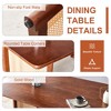 NicBex Rustic Solid Wood Rectangular/Round Dining Table with Imitation Rattan Base,Modern Home Kitchen Table Tea Table,Dining Room Furniture - 4 of 4