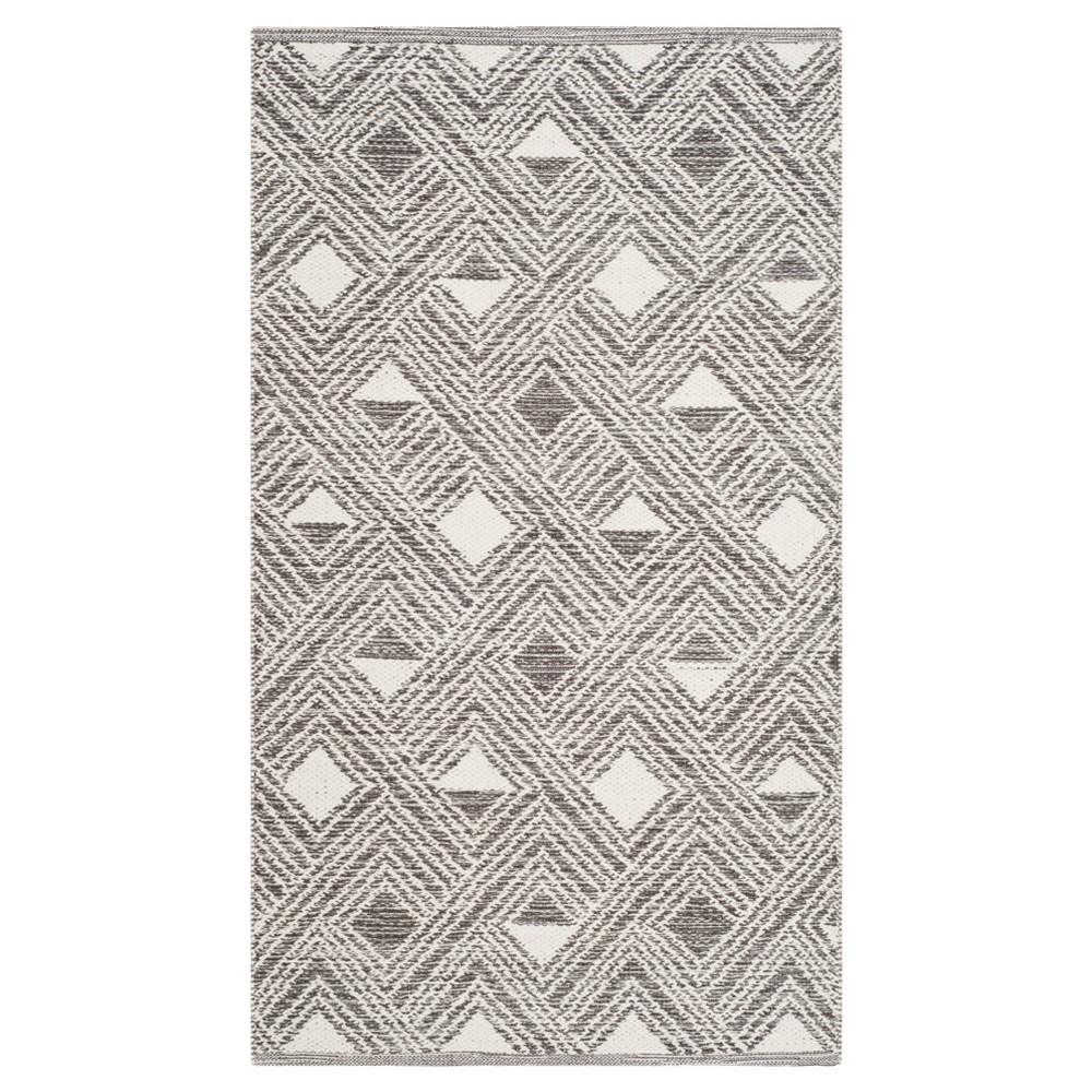 3'x5' Avis Woven Rug Charcoal/Ivory - Safavieh