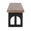 Treasure Trove Accents Dining Bench Gateway Natural/Nightshade Black: Solid Mango Wood, 220 lbs Capacity - 3 of 4