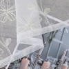 Floral Embroidered Voile Sheer Short Kitchen Curtains for Small Windows Bathroom - 4 of 4