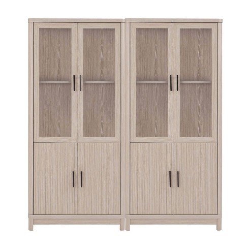 Manhattan Comfort Set of 2 67.6" Jodie Bookcases with 6 Adjustable Shelves - image 1 of 4