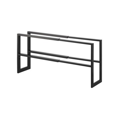 Yamazaki Home - Expandable Shoe Rack - Two Sizes - Steel - Double - Black
