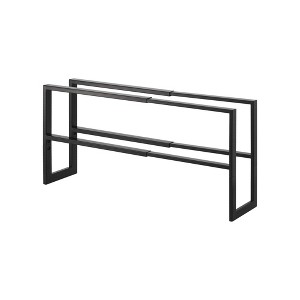 Yamazaki Home - Expandable Shoe Rack - Two Sizes - Steel - Double - Black - 1 of 4