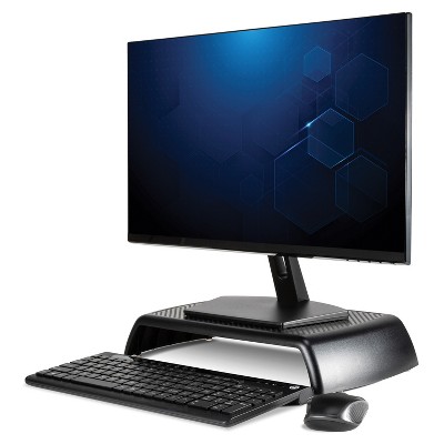 ErgoRiser Black ABS Plastic Desktop Monitor Stand
