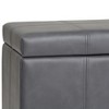 NicBex Modern Ottoman with Storage Design, Ottoman Foot Rest with Top Stitching Detail for Bedroom, Living Room, Gray - 3 of 4