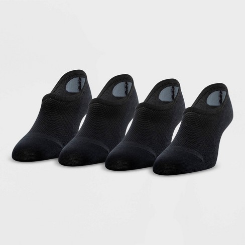 Peds Women's Mesh 4pk Ultra Low Liner Casual Socks - Black 5-10