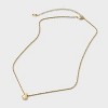 14K Gold Dipped Cubic Zirconia Teardrop Necklace and Stud Earring Set 3pc - A New Day™ Gold - 2 of 4