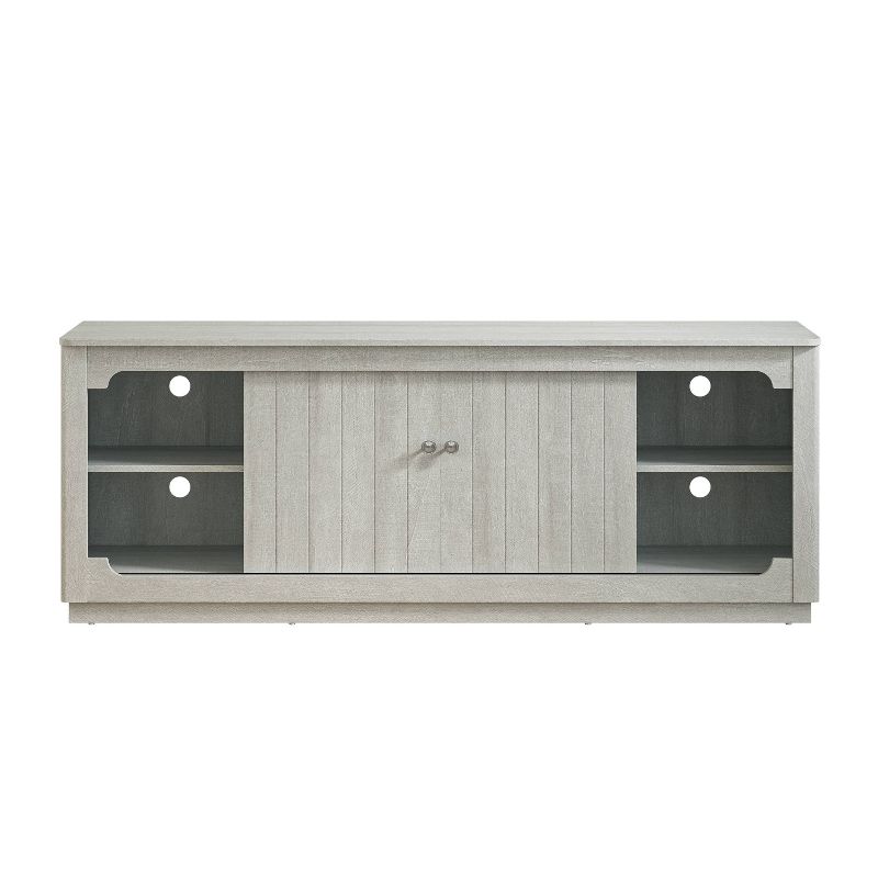67&#34; TV Stand for TVs up to 70&#34; Saw Cut with Built-In Sliding Doors Storage Cabinet Off-White - Festivo, 5 of 13