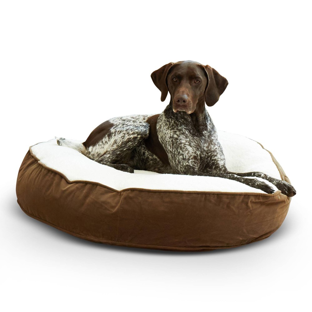 Photos - Bed & Furniture Kensington Garden Scout Deluxe Faux Shearling Round Pillow Dog Bed - Latte