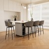 Lyngins Set of 2 Counter Height Bar Stools, Modern 360° Swivel Bar Stools with Metal Legs &  Anti-Slip Pads, Velvet Bar Chair/Dining Chair - 3 of 4