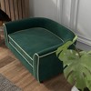 MaseiKar Dog Couch Fancy Pet Bed Modern Dog Sofa for Small and Medium Dogs Cats, with Soft Cushion, Washable and Removable Cover, Dark Green - 4 of 4