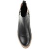Journee Signature Womens Genuine Leather Bristol Round Toe Block Heel Chelsea Booties - 4 of 4