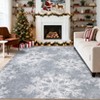 Christmas Rug Washable Rug for Living Room, Snowflake Printed Mats - 4 of 4