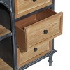 Farmhouse Wood Cabinet Black - Olivia & May - 3 of 4