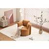 MAYEERTY Teddy Fabric Swivel Storage Chair, Back Cushion, Living Room, Khaki - 3 of 4
