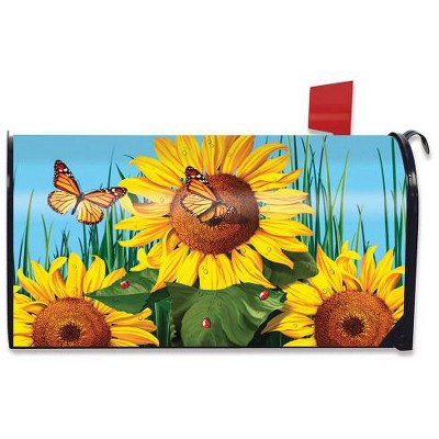 Briarwood Lane Mailbox Cover  - Standard Size - Sunflower Field Summer For Summer Mailbox Cover