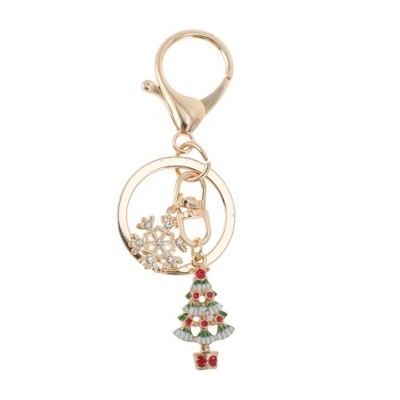 Unique Bargains Cute Christmas Keychain Double Ring Lobster Clasp Zinc Alloy 3.15" 1Pc