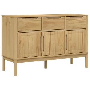 vidaXL Sideboard Storage Cabinet Home Living Room Furniture Solid Wood Pine - 1 of 4