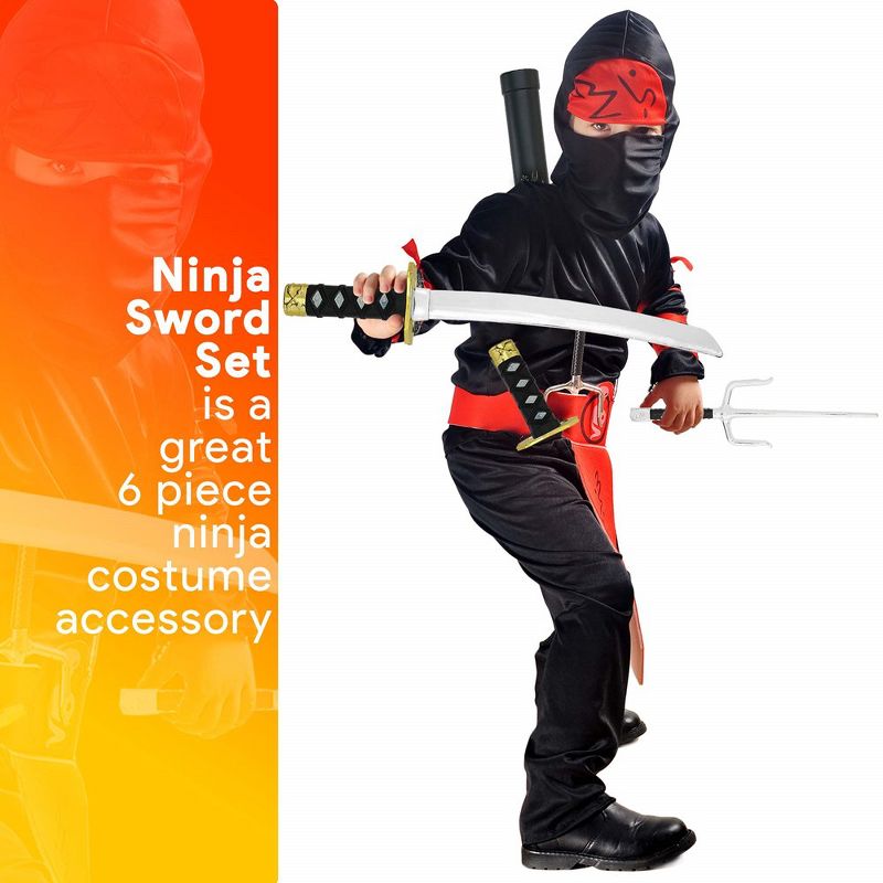 Skeleteen Ninja Weapons Toy Set - Fighting Warrior Costume Set., 3 of 10