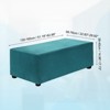 Unique Bargains Stretchy Soft Comfortable Rectangular Foot Stool Cover - 2 of 4
