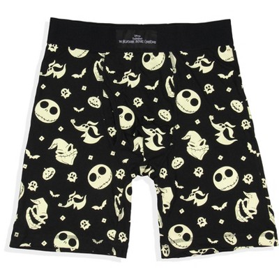 Disney Mens' The Nightmare Before Christmas Tag-Free Underwear Boxer Briefs Black