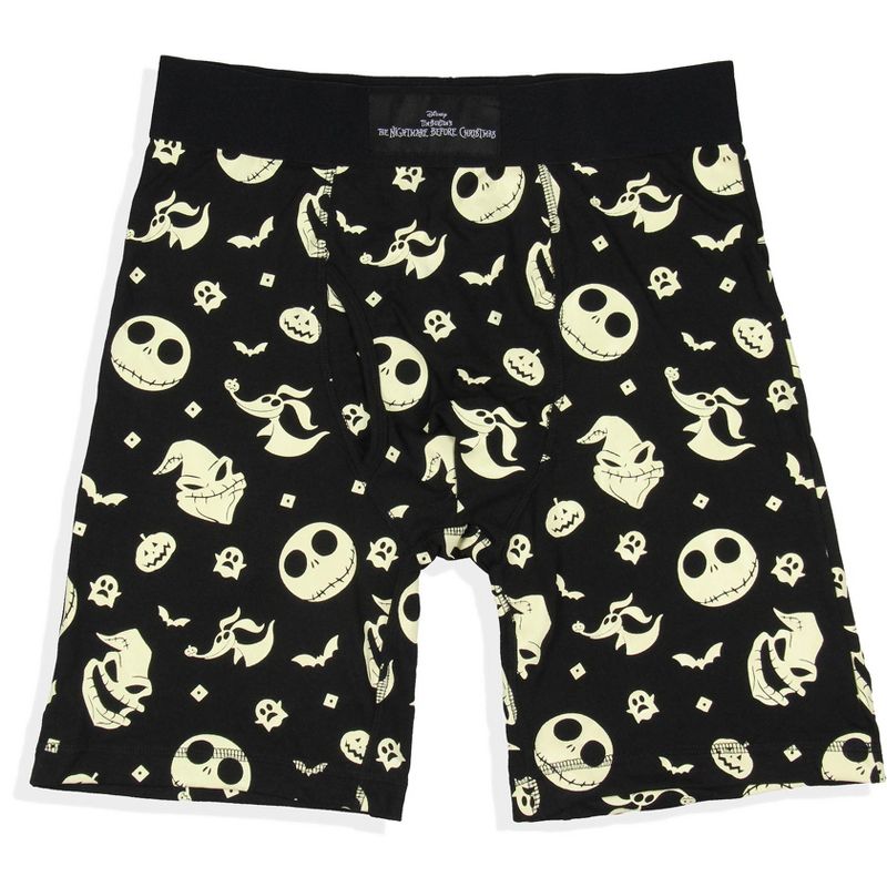 Disney Mens' The Nightmare Before Christmas Tag-Free Underwear Boxer Briefs Black, 1 of 4
