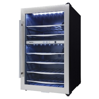 Danby 38-Bottle Black Stainless Steel Dual-Zone Wine Cooler