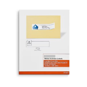 MyOfficeInnovations Laser/Inkjet Address Labels 1" x 4" White 20 Labels/Sheet 479879 - 1 of 4