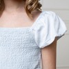 Hope & Henry Girls' Organic Sateen Cap Sleeve Special Occasion Smocked Flower Girl Dress, Kids - 3 of 4