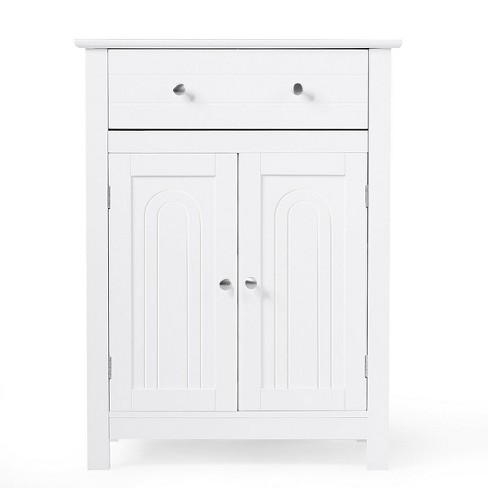 Costway Bathroom Storage Cabinet Free Standing Large Drawer W/adjustable  Shelf White : Target