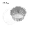 Unique Bargains Disposable Aluminum Foil Cakes Dessert Baking Cups with Lids 25 Pcs 2.5" x 2.1" - 3 of 4