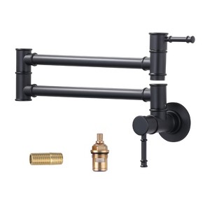 WOWOW Wall Mount Folding Pot Filler Faucet with Double Handle - 1 of 4