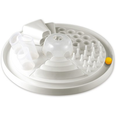 White Deluxe 7-in-1 Cat Activity Center with Multiple Elements