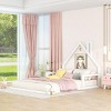 Streamdale Full Size Wood Floor Bed with House-shaped Headboard, White - 2 of 4