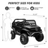 2 Seater Kids Ride On Truck 24V Ride On Toy Battery Powered Electric Vehicle for Toddles with Remote Control, Spring Suspension, LED Lights, Music - 2 of 4