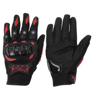 Unique Bargains Motorcycle Gloves Breathable Full Finger Gloves Nylon Outdoor Gloves 1 Pair - 1 of 4