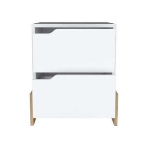 TIRAMISUBEST Nightstand with 2 Drawers, Sturdy Base for Traditional Bedrooms - 1 of 4