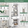 Okak Bathroom Storage Cabinet with 2 Doors,1 Drawer&Adjustable Shelves,Tall Freestanding Storage Cabinet for Bathroom - 4 of 4