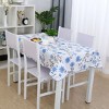 54"x71" Rectangle Vinyl Water Oil Resistant Printed Tablecloths Blue Flower - PiccoCasa - 3 of 4