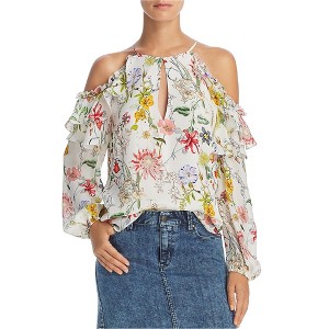 Parker Womens Abby Floral Cold Shoulder Blouse - 1 of 1