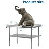 Stainless Steel Work Table with Backsplash - Heavy Duty Commercial Prep Table for Restaurant, Kitchen, Hotel, Home Use - 3 of 4