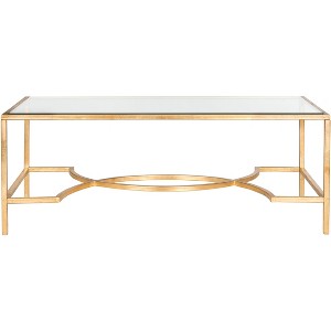 Inga Coffee Table - Gold/Glass - Safavieh - 1 of 4