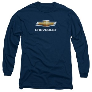 Men’s Chevrolets Chevy Bowtie Stacked Long Sleeve T-Shirt - 1 of 4