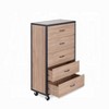 NicBex Retro 5-Drawer Dresser,Single Dressers with Metal Handles,Chest of Drawefor Bedroom,Living Room,Hallway,Bedroom Furniture - 4 of 4