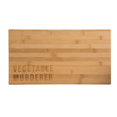 Totalee Gift Vegetable Murderer Cutting Board Wood Brown