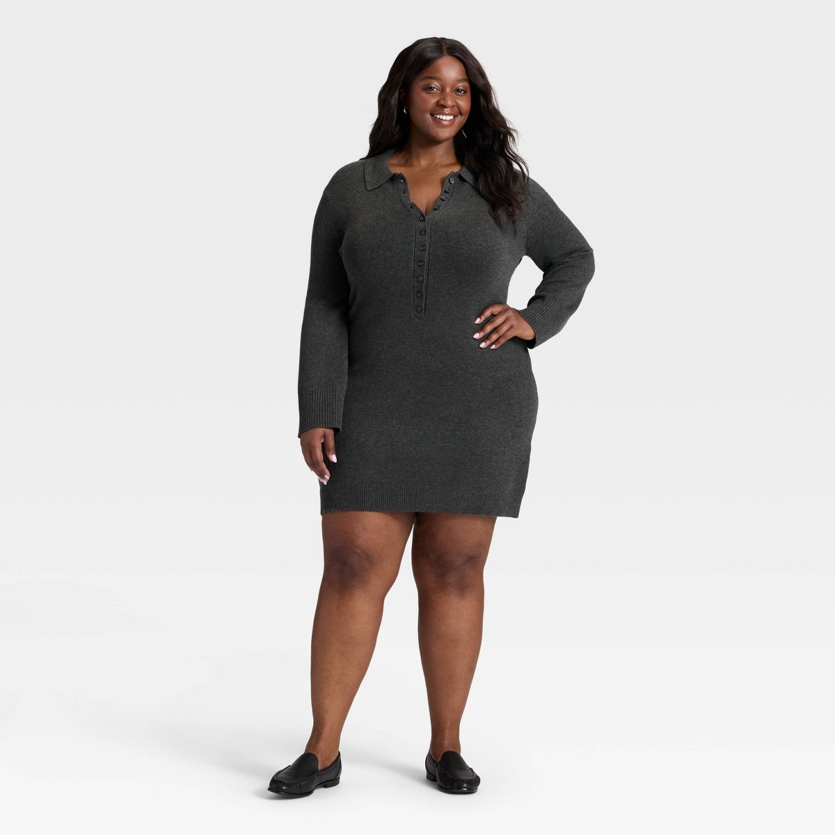 Women's Long Sleeve Mini Sweater Dress - A New Day™ - thumbnail 6