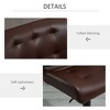 Aghana Digitals Brown Bar Stools Set of 2 - Adjustable Swivel Height, Thick Padded PVC Leather - 4 of 4