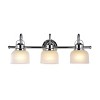 Chloe Lighting Lucie Industrial-Style 3 Light Chrome Finish Bath Vanity Wall Fixture White Frosted Prismatic Glass 25" Wide - 4 of 4