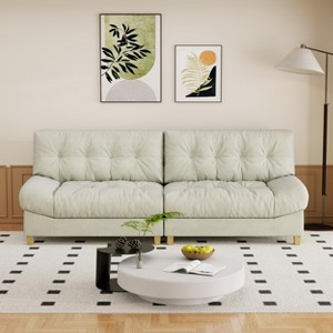 NicBex Couches for Living Room 90.5" Cloud Compression Sofa Loveseat Velvet Modern Upholstered 2 Seat Sofa for Apartment, Bedroom - 1 of 4