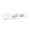 TV Stand with Fluted Tempered Glass Doors for TVs Up to 95'',Functional Media Console with Arched Cabinet Doors - The Pop Home - 4 of 4